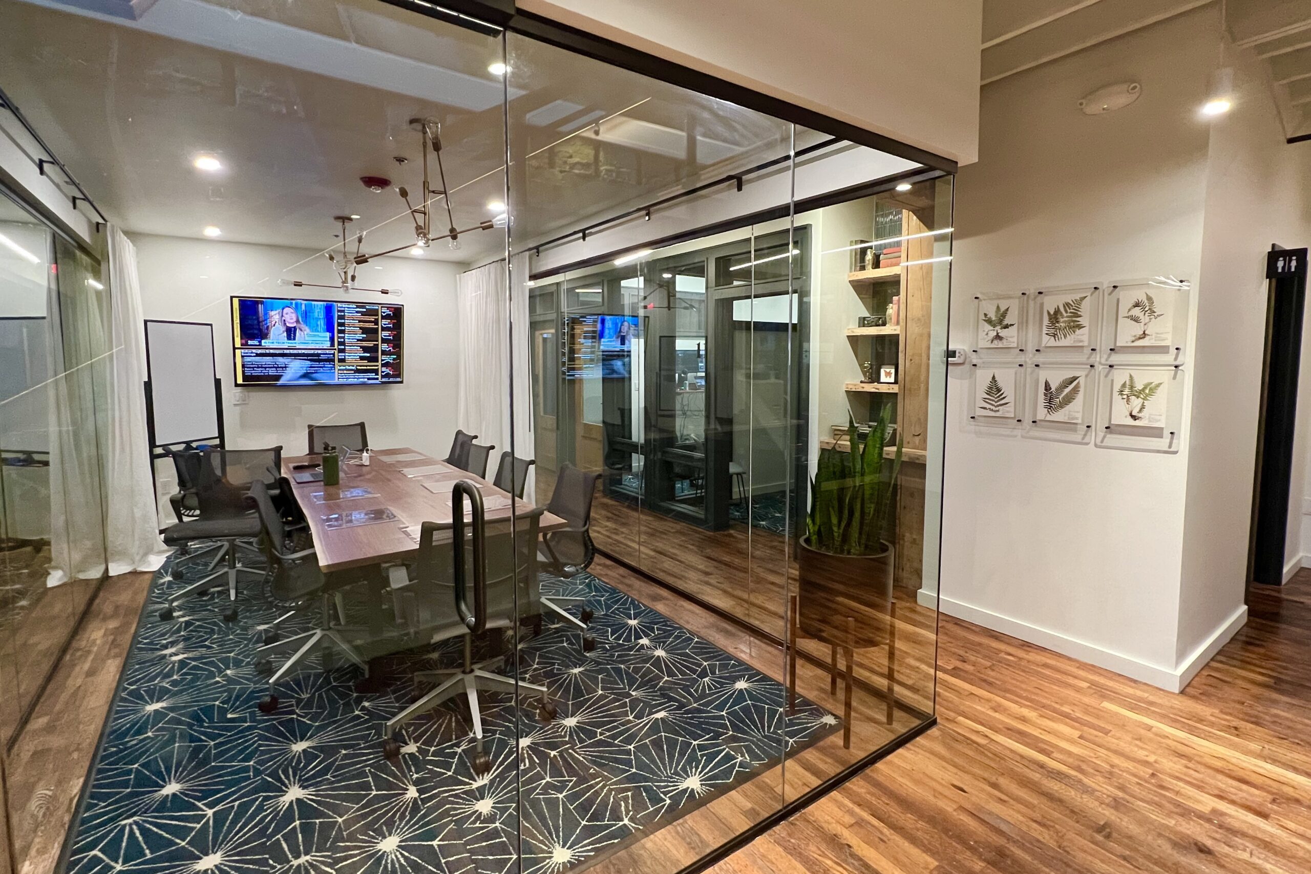 Photo of The Quarters glass walled meeting room